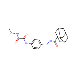 CONC(=O)C(=O)Nc1ccc(CNC(=O)C23CC4CC(CC(C4)C2)C3)cc1 ZINC000103236724