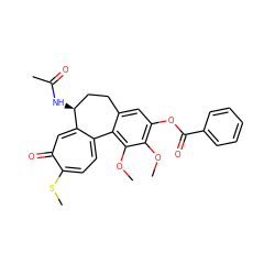 COc1c(OC(=O)c2ccccc2)cc2c(c1OC)-c1ccc(SC)c(=O)cc1[C@@H](NC(C)=O)CC2 ZINC000027639434