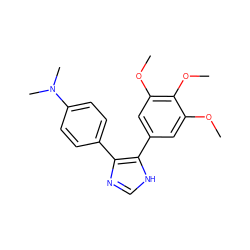 COc1cc(-c2[nH]cnc2-c2ccc(N(C)C)cc2)cc(OC)c1OC ZINC000013473123