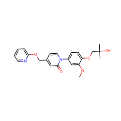 COc1cc(-n2ccc(COc3ccccn3)cc2=O)ccc1OCC(C)(C)O ZINC000116938642