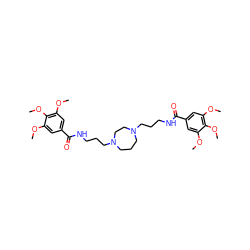 COc1cc(C(=O)NCCCN2CCCN(CCCNC(=O)c3cc(OC)c(OC)c(OC)c3)CC2)cc(OC)c1OC ZINC000095755629
