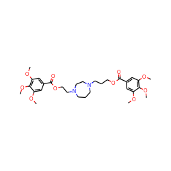COc1cc(C(=O)OCCCN2CCCN(CCOC(=O)c3cc(OC)c(OC)c(OC)c3)CC2)cc(OC)c1OC ZINC000095755682