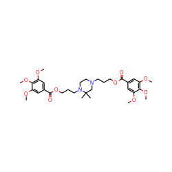 COc1cc(C(=O)OCCCN2CCN(CCCOC(=O)c3cc(OC)c(OC)c(OC)c3)C(C)(C)C2)cc(OC)c1OC ZINC000095873065