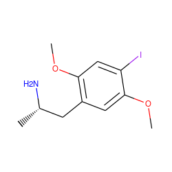 COc1cc(C[C@H](C)N)c(OC)cc1I ZINC000002530693