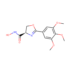 COc1cc(C2=N[C@@H](C(=O)NO)CO2)cc(OC)c1OC ZINC000026939377