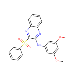 COc1cc(Nc2nc3ccccc3nc2S(=O)(=O)c2ccccc2)cc(OC)c1 ZINC000072126288