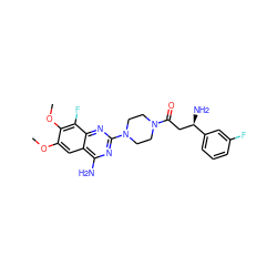 COc1cc2c(N)nc(N3CCN(C(=O)C[C@@H](N)c4cccc(F)c4)CC3)nc2c(F)c1OC ZINC000210829064