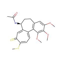 COc1cc2c(c(OC)c1OC)-c1ccc(SC)c(=S)cc1[C@@H](NC(C)=O)CC2 ZINC000001617793