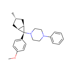 COc1ccc([C@@]2(N3CCN(c4ccccc4)CC3)[C@H]3C[C@H](C)C[C@H]32)cc1 ZINC000101511255