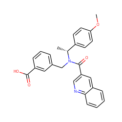 COc1ccc([C@@H](C)N(Cc2cccc(C(=O)O)c2)C(=O)c2cnc3ccccc3c2)cc1 ZINC000473112284