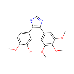 COc1ccc(-c2[nH]cnc2-c2cc(OC)c(OC)c(OC)c2)cc1O ZINC000013473122