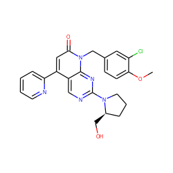 COc1ccc(Cn2c(=O)cc(-c3ccccn3)c3cnc(N4CCC[C@H]4CO)nc32)cc1Cl ZINC000038472529