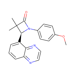 COc1ccc(N2C(=O)C(C)(C)[C@@H]2c2cccc3nccnc23)cc1 ZINC000169324234