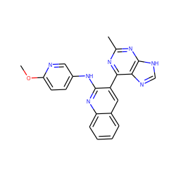 COc1ccc(Nc2nc3ccccc3cc2-c2nc(C)nc3[nH]cnc23)cn1 ZINC000113154053
