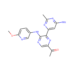 COc1ccc(Nc2ncc(C(C)=O)nc2-c2cc(N)nc(C)n2)cn1 ZINC000113150821