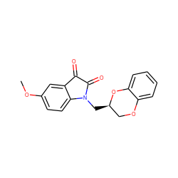 COc1ccc2c(c1)C(=O)C(=O)N2C[C@@H]1COc2ccccc2O1 ZINC000006754803