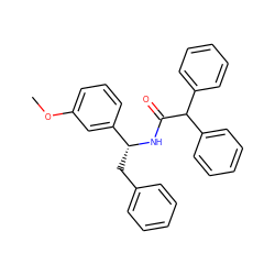 COc1cccc([C@@H](Cc2ccccc2)NC(=O)C(c2ccccc2)c2ccccc2)c1 ZINC000013741236