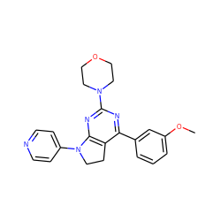 COc1cccc(-c2nc(N3CCOCC3)nc3c2CCN3c2ccncc2)c1 ZINC000095594503