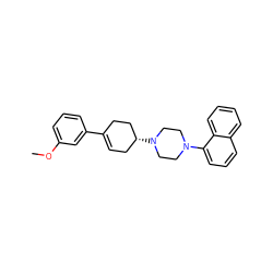 COc1cccc(C2=CC[C@@H](N3CCN(c4cccc5ccccc45)CC3)CC2)c1 ZINC000013470706