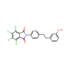 COc1cccc(CCc2ccc(N3C(=O)c4c(Cl)c(Cl)c(Cl)c(Cl)c4C3=O)cc2)c1 ZINC000045299598