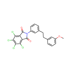 COc1cccc(CCc2cccc(N3C(=O)c4c(Cl)c(Cl)c(Cl)c(Cl)c4C3=O)c2)c1 ZINC000045288877