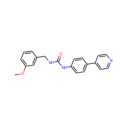 COc1cccc(CNC(=O)Nc2ccc(-c3ccncc3)cc2)c1 ZINC000142118736