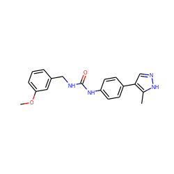 COc1cccc(CNC(=O)Nc2ccc(-c3cn[nH]c3C)cc2)c1 ZINC000142964550