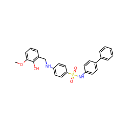 COc1cccc(CNc2ccc(S(=O)(=O)Nc3ccc(-c4ccccc4)cc3)cc2)c1O ZINC000103266526