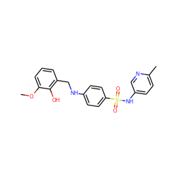 COc1cccc(CNc2ccc(S(=O)(=O)Nc3ccc(C)nc3)cc2)c1O ZINC000103266544
