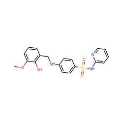 COc1cccc(CNc2ccc(S(=O)(=O)Nc3ccccn3)cc2)c1O ZINC000103266547