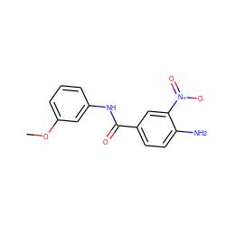 COc1cccc(NC(=O)c2ccc(N)c([N+](=O)[O-])c2)c1 ZINC000016505229