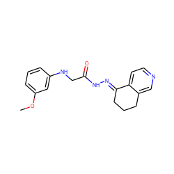 COc1cccc(NCC(=O)N/N=C2\CCCc3cnccc32)c1 ZINC001772630724