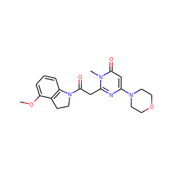 COc1cccc2c1CCN2C(=O)Cc1nc(N2CCOCC2)cc(=O)n1C ZINC000115072527