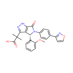 COc1ccccc1[C@@H]1c2c(C(C)(C)C(=O)O)n[nH]c2C(=O)N1c1ccc(-c2ccon2)cc1 ZINC000096177165