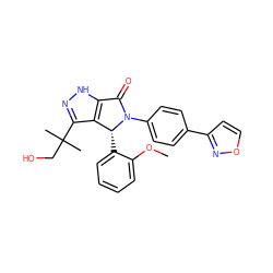 COc1ccccc1[C@@H]1c2c(C(C)(C)CO)n[nH]c2C(=O)N1c1ccc(-c2ccon2)cc1 ZINC000096177234