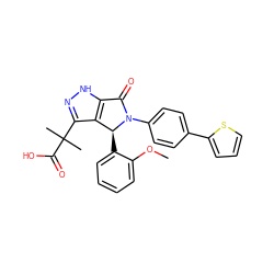 COc1ccccc1[C@H]1c2c(C(C)(C)C(=O)O)n[nH]c2C(=O)N1c1ccc(-c2cccs2)cc1 ZINC000096177171