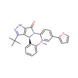 COc1ccccc1[C@H]1c2c(C(C)(C)C)n[nH]c2C(=O)N1c1ccc(-c2ccco2)cn1 ZINC000096177264