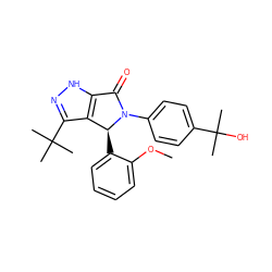 COc1ccccc1[C@H]1c2c(C(C)(C)C)n[nH]c2C(=O)N1c1ccc(C(C)(C)O)cc1 ZINC000096177159