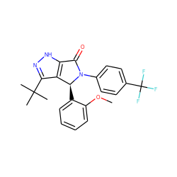 COc1ccccc1[C@H]1c2c(C(C)(C)C)n[nH]c2C(=O)N1c1ccc(C(F)(F)F)cc1 ZINC000145048298