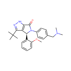 COc1ccccc1[C@H]1c2c(C(C)(C)C)n[nH]c2C(=O)N1c1ccc(CN(C)C)cc1 ZINC000096177080