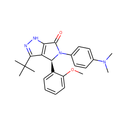 COc1ccccc1[C@H]1c2c(C(C)(C)C)n[nH]c2C(=O)N1c1ccc(N(C)C)cc1 ZINC000096177210
