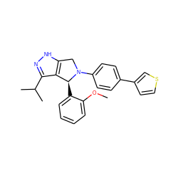 COc1ccccc1[C@H]1c2c(C(C)C)n[nH]c2CN1c1ccc(-c2ccsc2)cc1 ZINC000096177075
