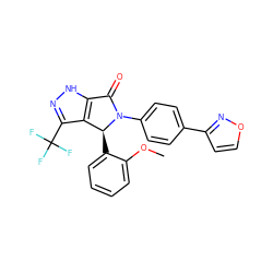 COc1ccccc1[C@H]1c2c(C(F)(F)F)n[nH]c2C(=O)N1c1ccc(-c2ccon2)cc1 ZINC000096177156