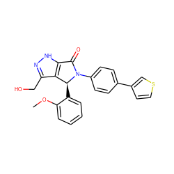 COc1ccccc1[C@H]1c2c(CO)n[nH]c2C(=O)N1c1ccc(-c2ccsc2)cc1 ZINC000096177190
