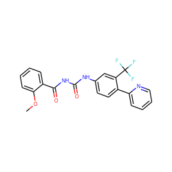 COc1ccccc1C(=O)NC(=O)Nc1ccc(-c2ccccn2)c(C(F)(F)F)c1 ZINC000084620015
