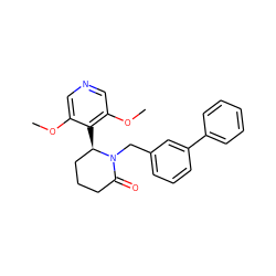 COc1cncc(OC)c1[C@@H]1CCCC(=O)N1Cc1cccc(-c2ccccc2)c1 ZINC000167577424