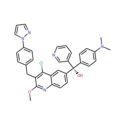 COc1nc2ccc([C@](O)(c3ccc(N(C)C)cc3)c3cccnc3)cc2c(Cl)c1Cc1ccc(-n2cccn2)cc1 ZINC000219503205