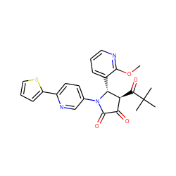 COc1ncccc1[C@@H]1[C@@H](C(=O)C(C)(C)C)C(=O)C(=O)N1c1ccc(-c2cccs2)nc1 ZINC000169695097