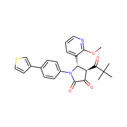 COc1ncccc1[C@@H]1[C@@H](C(=O)C(C)(C)C)C(=O)C(=O)N1c1ccc(-c2ccsc2)cc1 ZINC000169695076