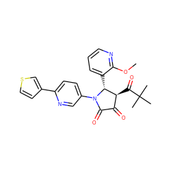 COc1ncccc1[C@@H]1[C@@H](C(=O)C(C)(C)C)C(=O)C(=O)N1c1ccc(-c2ccsc2)nc1 ZINC000169695051